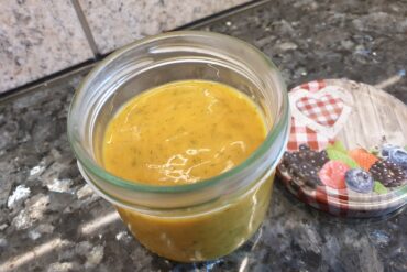 Zucchini Shrimp Curry mit Banane