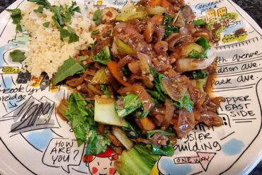 Pak Choi mit mariniertem Victoriabarsch