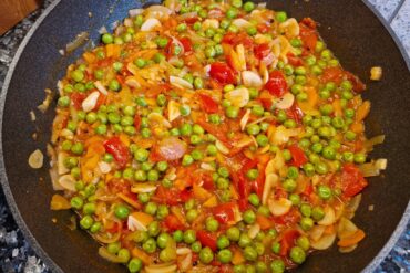 Zucchini Erbsen Risotto