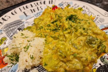 Buchweizen Pfannkuchen mit glasiertem Fenchel